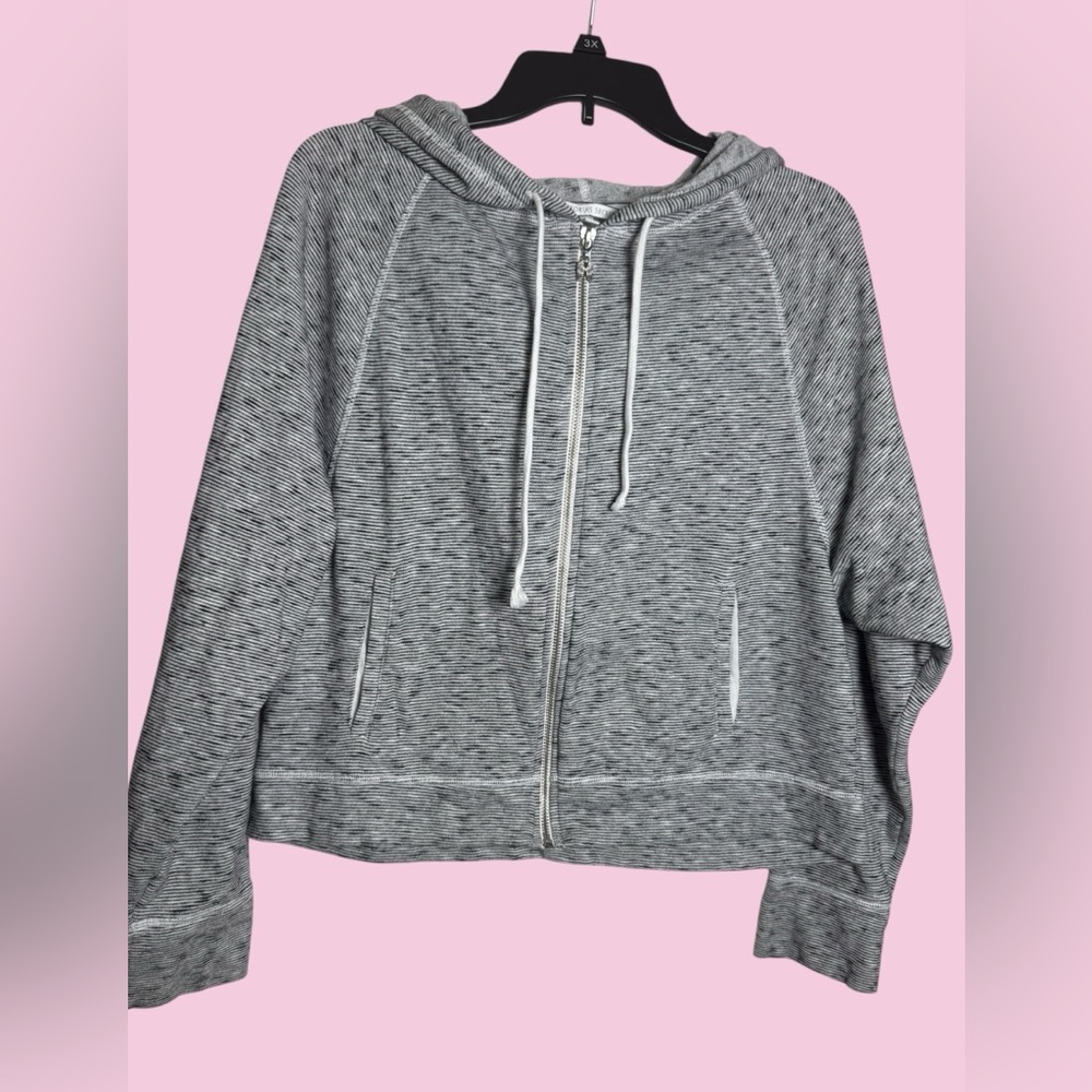 Victoria’s Secret Angel 10 Black White Striped Zip Up Jacket Angel Wing‎ Zipper
